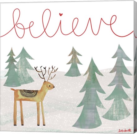 Framed Believe Reindeer Print