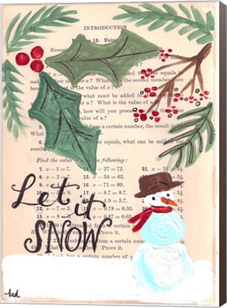 Framed Let It Snow Print