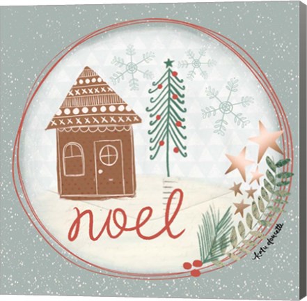 Framed Noel Snow Globe Print