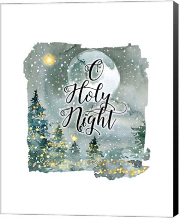 Framed O Holy Night Watercolor Print