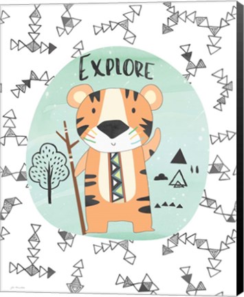 Framed Explore Tiger Print