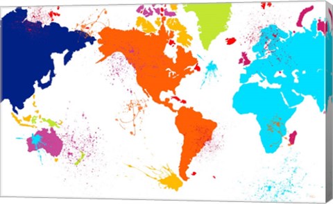 Framed Color Map Print