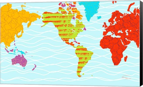 Framed Color Map II Print