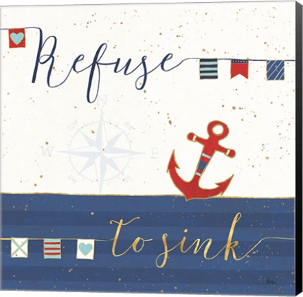 Framed Underlined Nautical IV Print