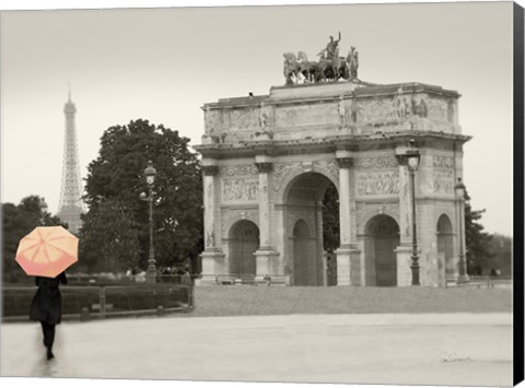 Framed Paris in the Rain I Print