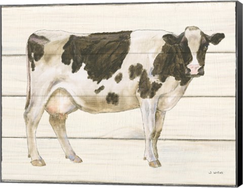 Framed Country Cow VII Print