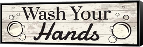 Framed Wash Your Hands Print