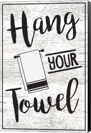 Framed Hang Your Towel Print