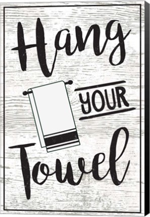 Framed Hang Your Towel Print