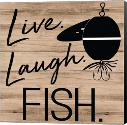 Framed Live Laugh Fish Print