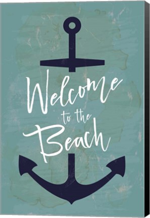 Framed Welcome to the Beach Print