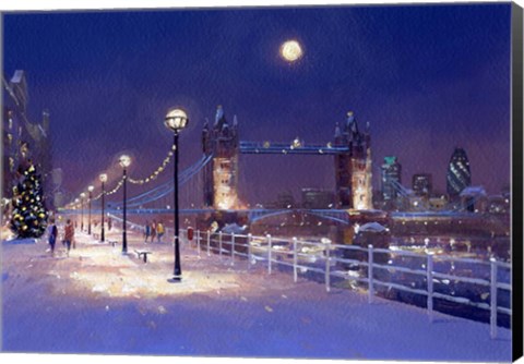 Framed Hometown Lights I Print