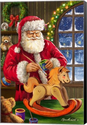 Framed Santa's Magic Touch Print