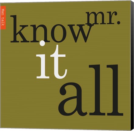 Framed Mr. Know It All Print