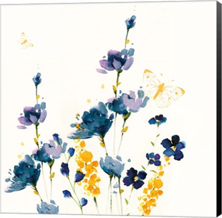 Framed Blue Floral Print