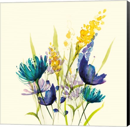 Framed Blue Flowers Print