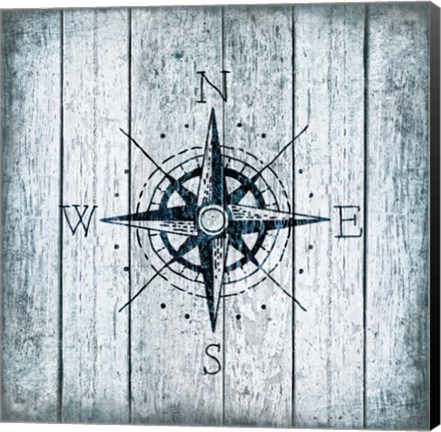 Framed Nautical Compass Print