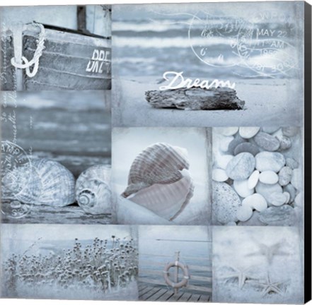 Framed Seaside Collage II Print