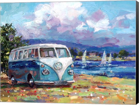 Framed Campervan Scene Print