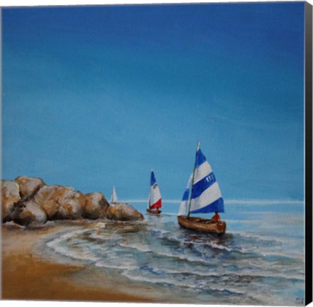 Framed Ding Hies Sailing Print