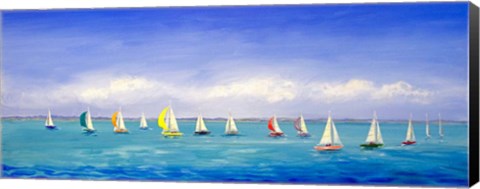 Framed Mermaid Yachts Sailing Print