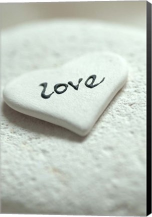 Framed Love Pebble Print
