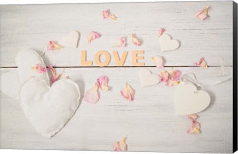 Framed Still Life Hearts - Love Print