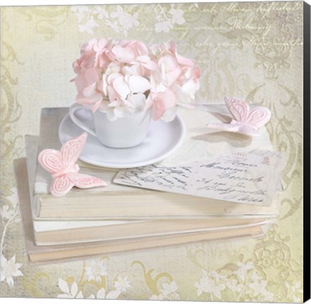 Framed Cup of Petals Print