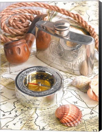 Framed Vintage Nautical I Print
