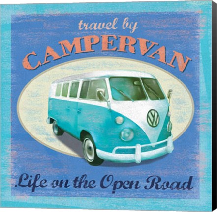 Framed VW Camper Poster Print