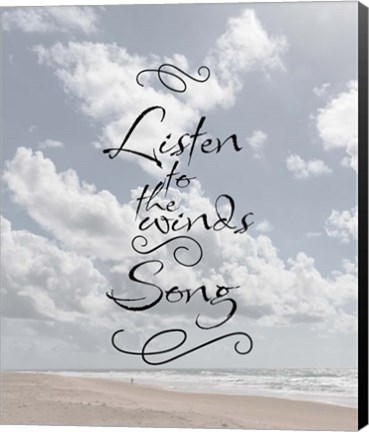 Framed Listen to the Wind Print