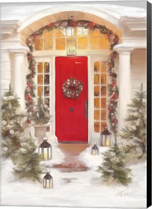 Framed Red Door Large Print