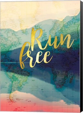 Framed Run Free Print