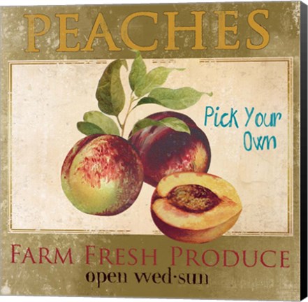 Framed Peaches Print
