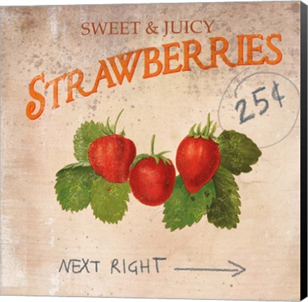 Framed Strawberries Print