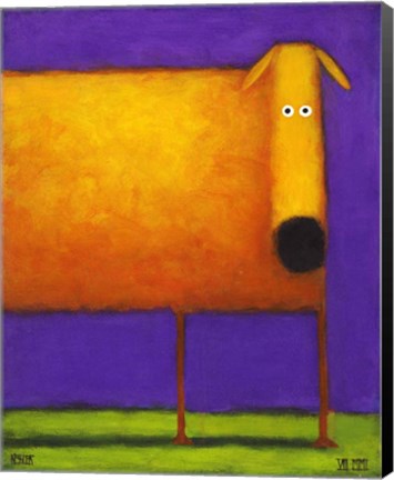 Framed Orange Dog I Print