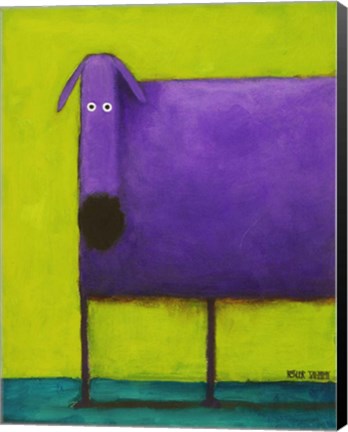 Framed Purple Dog I Print