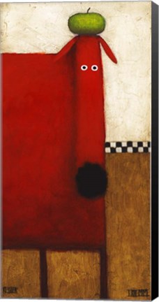 Framed Red Dog II Print