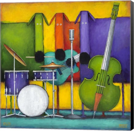 Framed Jam Dogs II Print