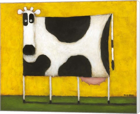 Framed Yellow Cow Print