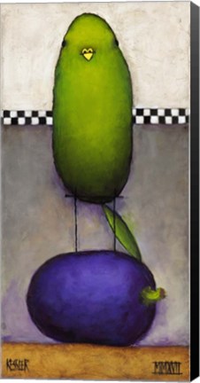 Framed Eggplant Bird Print