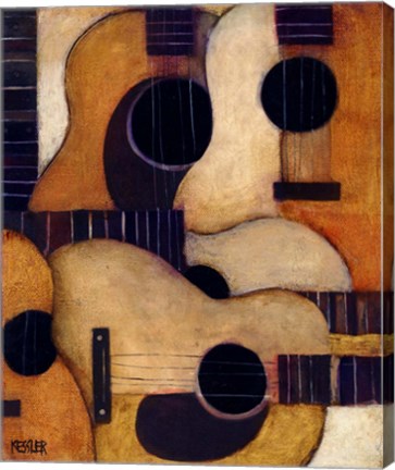 Framed Guitars Print