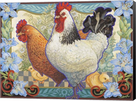 Framed Barnyard Brood Print