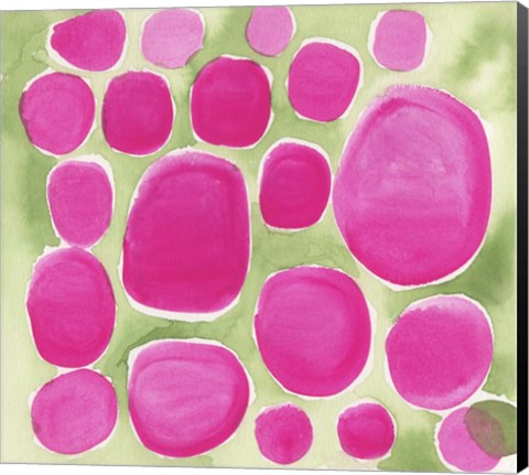 Framed Pebbles Pink Print