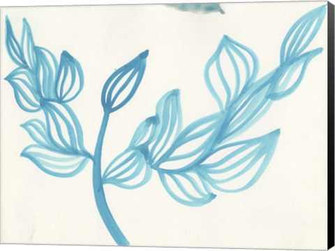 Framed Blooming - blue Print