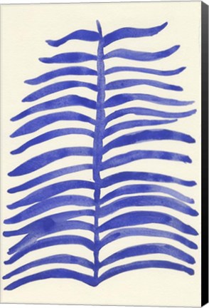 Framed Blue Leaves Print