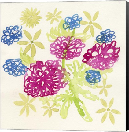 Framed Dahlias in the Green Print