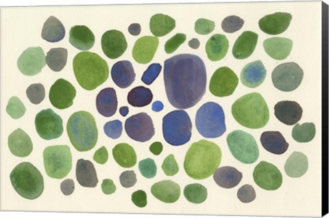 Framed Confetti Green Print