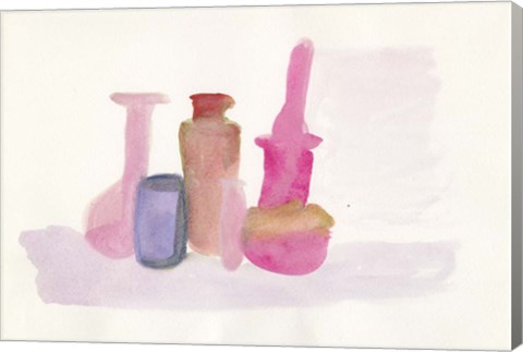 Framed Pink Bottles Print