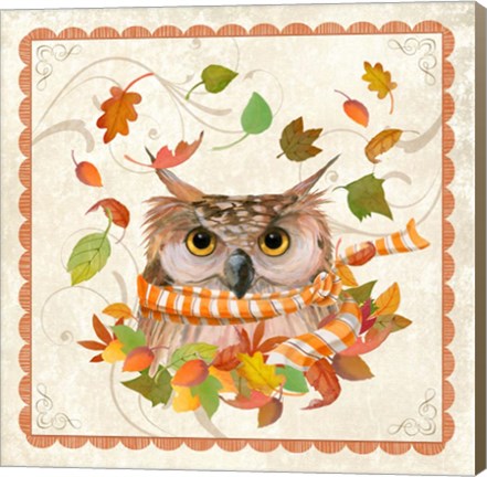 Framed Fall Owl Print